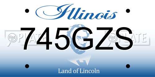745GZS Illinois License Plate