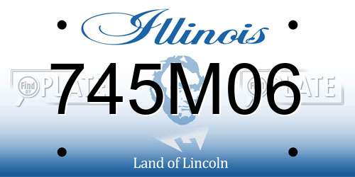 745M06 Illinois License Plate