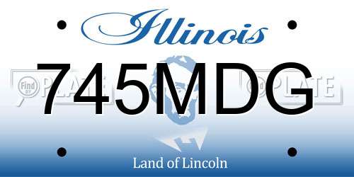 745MDG Illinois License Plate