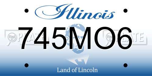 745MO6 Illinois License Plate