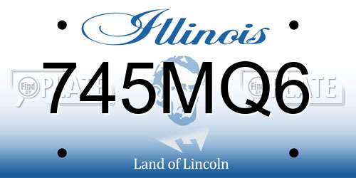 745MQ6 Illinois License Plate