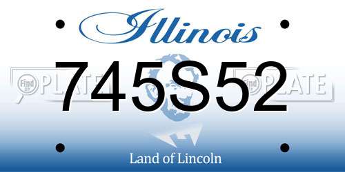 745S52 Illinois License Plate