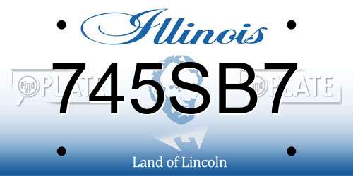 745SB7 Illinois License Plate