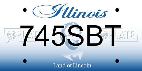 745SBT Illinois License Plate