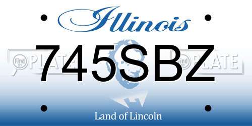745SBZ Illinois License Plate