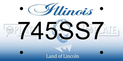 745SS7 Illinois License Plate