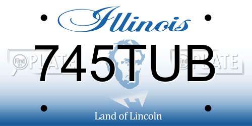 745TUB Illinois License Plate