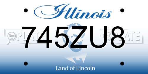 745ZU8 Illinois License Plate