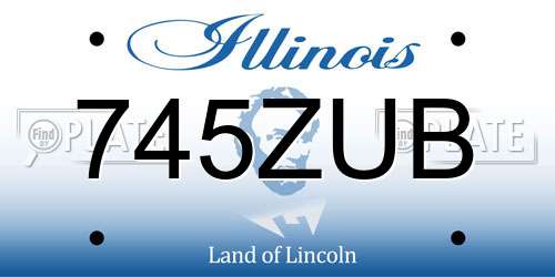 745ZUB Illinois License Plate