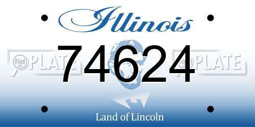 74624 Illinois License Plate