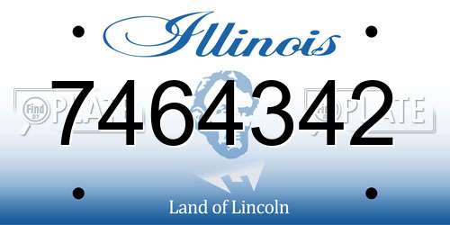 7464342 Illinois License Plate
