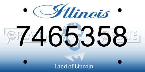 7465358 Illinois License Plate