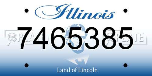 7465385 Illinois License Plate