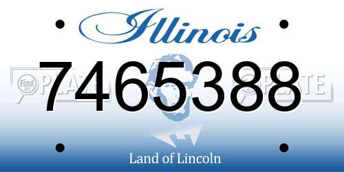 7465388 Illinois License Plate