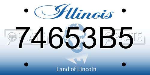 74653B5 Illinois License Plate