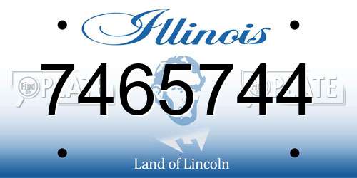 7465744 Illinois License Plate