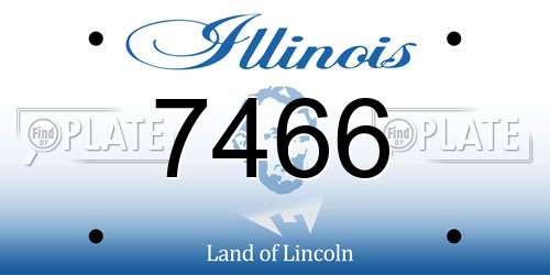 7466 Illinois License Plate