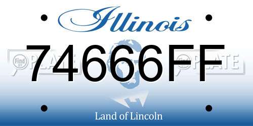 74666FF Illinois License Plate