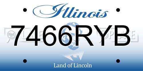 7466RYB Illinois License Plate