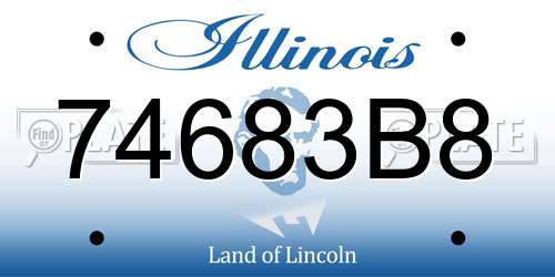 74683B8 Illinois License Plate