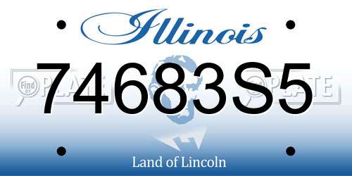 74683S5 Illinois License Plate