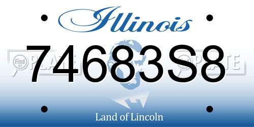 74683S8 Illinois License Plate