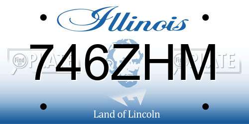 746ZHM Illinois License Plate
