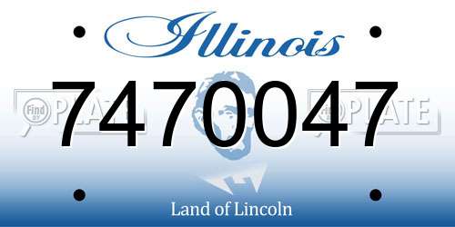 7470047 Illinois License Plate