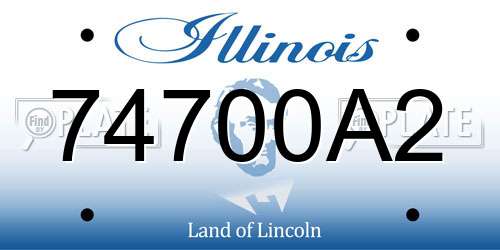 74700A2 Illinois License Plate