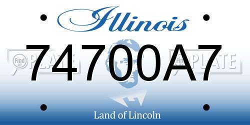74700A7 Illinois License Plate