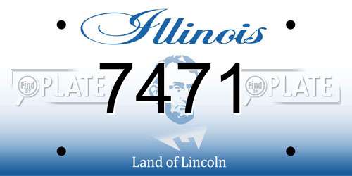 7471 Illinois License Plate