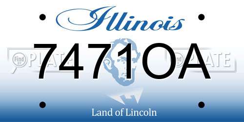 7471OA Illinois License Plate
