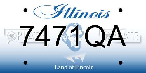 7471QA Illinois License Plate