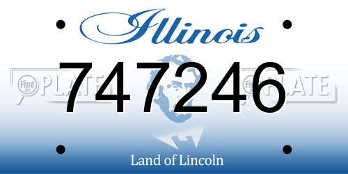 747246 Illinois License Plate