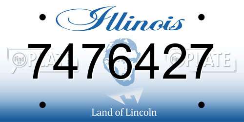 7476427 Illinois License Plate