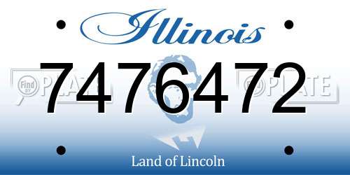 7476472 Illinois License Plate