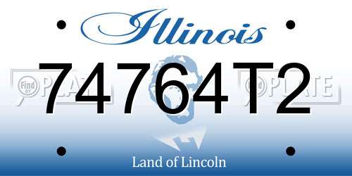 74764T2 Illinois License Plate