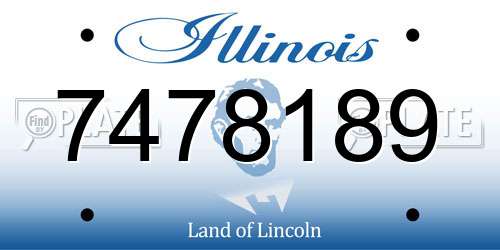 7478189 Illinois License Plate