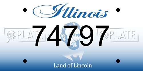 74797 Illinois License Plate