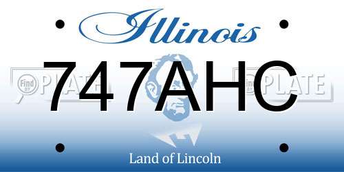747AHC Illinois License Plate