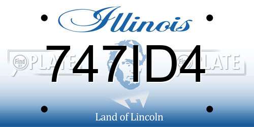 747ID4 Illinois License Plate