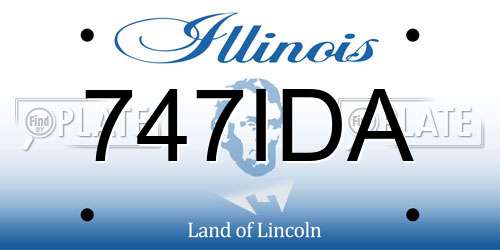747IDA Illinois License Plate