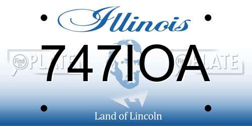 747IOA Illinois License Plate
