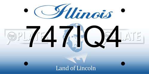 747IQ4 Illinois License Plate