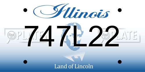 747L22 Illinois License Plate