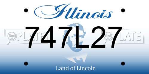 747L27 Illinois License Plate
