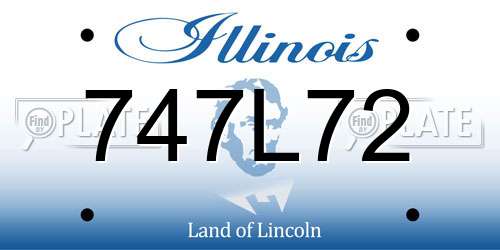 747L72 Illinois License Plate