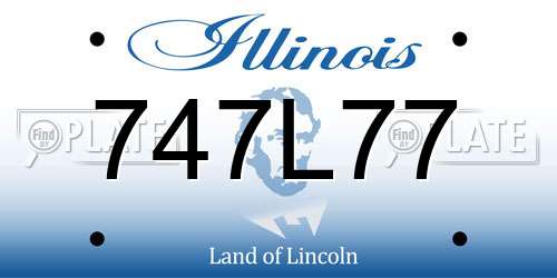 747L77 Illinois License Plate