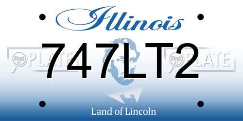 747LT2 Illinois License Plate