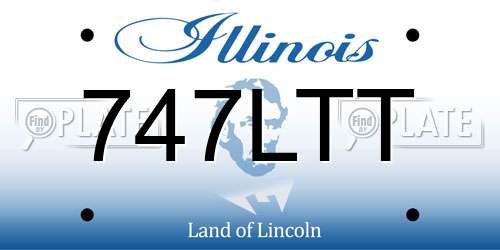 747LTT Illinois License Plate
